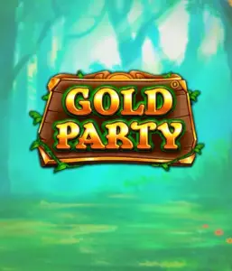 Изображение слота Gold Party от Pragmatic Play, демонстрирующий яркий и веселый мир ирландской тематики с золотыми монетами, лепреконами и радужными мотивами. В центре кадра виден игровой интерфейс с 5 барабанами и 3 рядами, окруженный зелеными полями и золотыми горшками, создающими атмосферу праздника и волшебства.